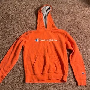 Orange champion hoodie